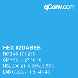カラーコード: HEX #2DABEB | qconv.com