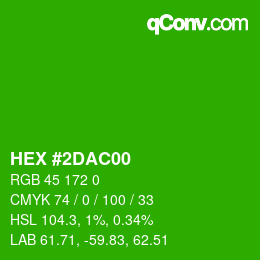 Color code: HEX #2DAC00 | qconv.com
