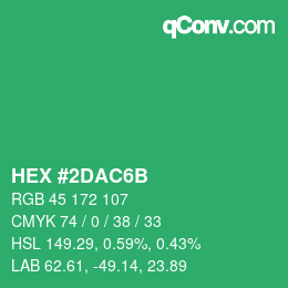 Color code: HEX #2DAC6B | qconv.com