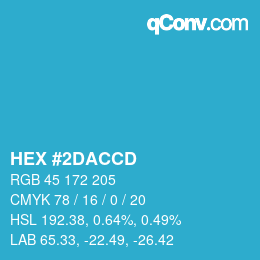 Color code: HEX #2DACCD | qconv.com