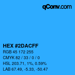 Color code: HEX #2DACFF | qconv.com