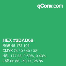 Color code: HEX #2DAD68 | qconv.com