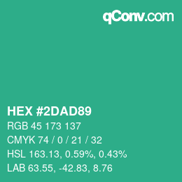 Color code: HEX #2DAD89 | qconv.com