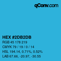 Color code: HEX #2DB2DB | qconv.com