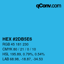 Color code: HEX #2DB5E6 | qconv.com