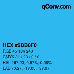 Color code: HEX #2DB8F0 | qconv.com