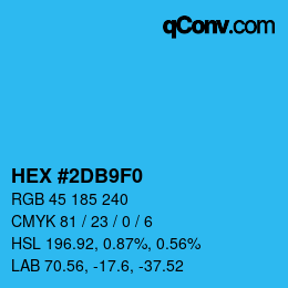 Color code: HEX #2DB9F0 | qconv.com