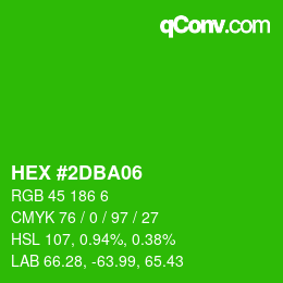 Color code: HEX #2DBA06 | qconv.com