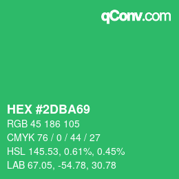 Color code: HEX #2DBA69 | qconv.com