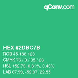 Color code: HEX #2DBC7B | qconv.com