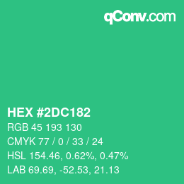 Color code: HEX #2DC182 | qconv.com