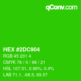 Color code: HEX #2DC904 | qconv.com