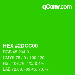 Color code: HEX #2DCC00 | qconv.com