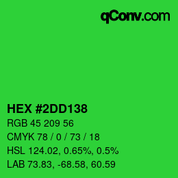 カラーコード: HEX #2DD138 | qconv.com