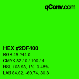 Color code: HEX #2DF400 | qconv.com
