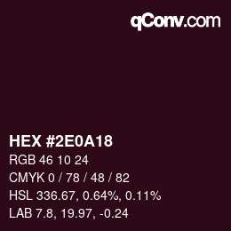 Color code: HEX #2E0A18 | qconv.com