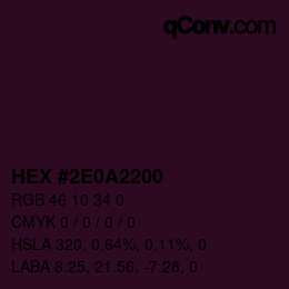 Color code: HEX #2E0A2200 | qconv.com