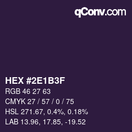 Código de color: HEX #2E1B3F | qconv.com