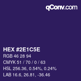 Color code: HEX #2E1C5E | qconv.com