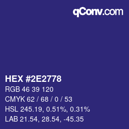 Color code: HEX #2E2778 | qconv.com