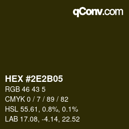 Color code: HEX #2E2B05 | qconv.com