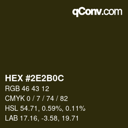 Color code: HEX #2E2B0C | qconv.com