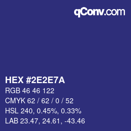 カラーコード: HEX #2E2E7A | qconv.com