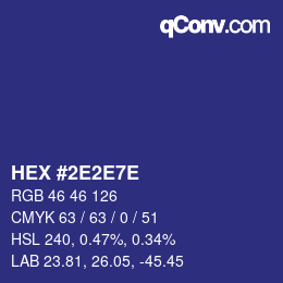 Código de color: HEX #2E2E7E | qconv.com