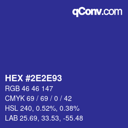 Color code: HEX #2E2E93 | qconv.com