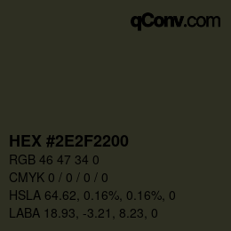 Color code: HEX #2E2F2200 | qconv.com
