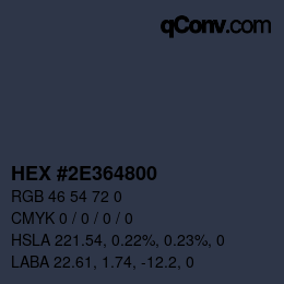 Color code: HEX #2E364800 | qconv.com