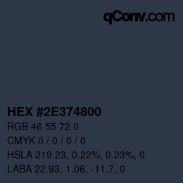 Color code: HEX #2E374800 | qconv.com