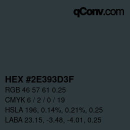 Código de color: HEX #2E393D3F | qconv.com