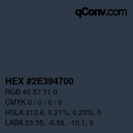 Color code: HEX #2E394700 | qconv.com