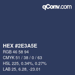 Código de color: HEX #2E3A5E | qconv.com