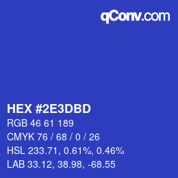 Color code: HEX #2E3DBD | qconv.com