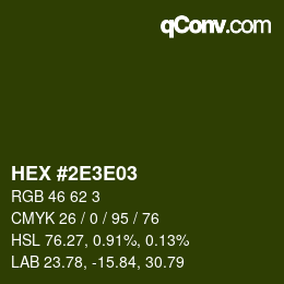 Color code: HEX #2E3E03 | qconv.com