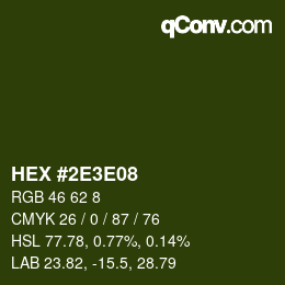 Color code: HEX #2E3E08 | qconv.com