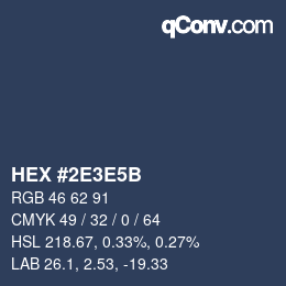 カラーコード: HEX #2E3E5B | qconv.com