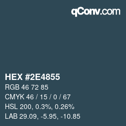 Code couleur: HEX #2E4855 | qconv.com