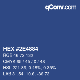 Color code: HEX #2E4884 | qconv.com
