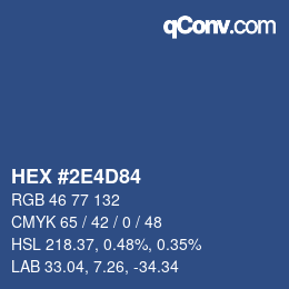 Color code: HEX #2E4D84 | qconv.com