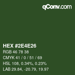 Color code: HEX #2E4E26 | qconv.com