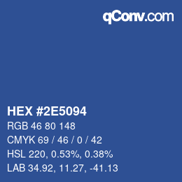 Farbcode: HEX #2E5094 | qconv.com