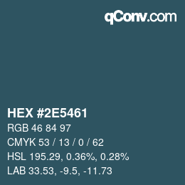 Color code: HEX #2E5461 | qconv.com
