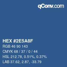 Color code: HEX #2E5A8F | qconv.com