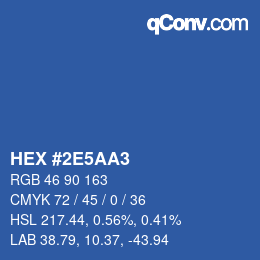 Color code: HEX #2E5AA3 | qconv.com