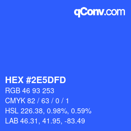 Color code: HEX #2E5DFD | qconv.com