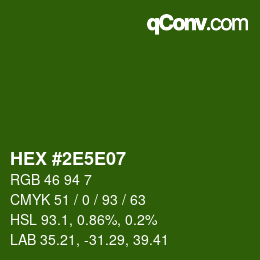 カラーコード: HEX #2E5E07 | qconv.com