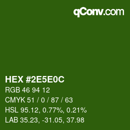 Color code: HEX #2E5E0C | qconv.com